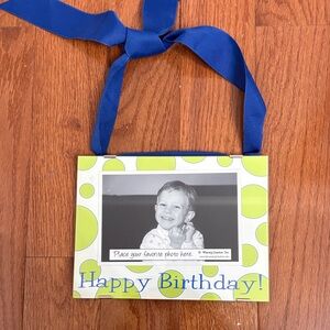 Blue and Green Happy Birthday Photo Frame